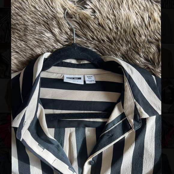 Noisy May striped button-up shirt - Picture 4 of 4